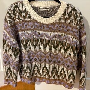 Wool sweater multicolor pattern